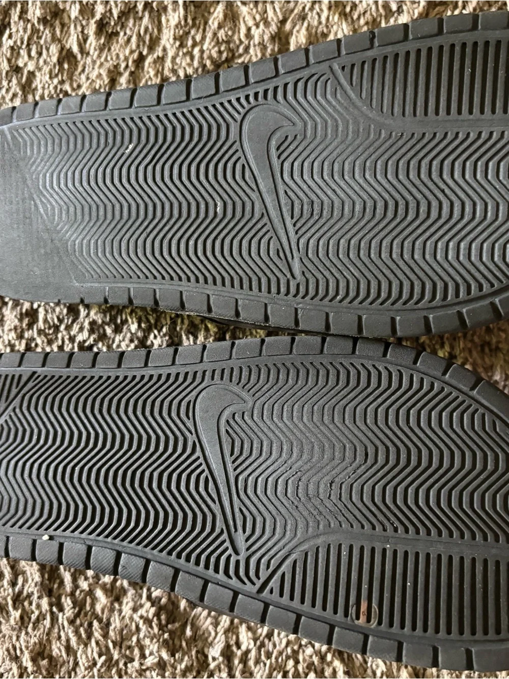 Nike' Black Slide Sandals with White Logo, shoes